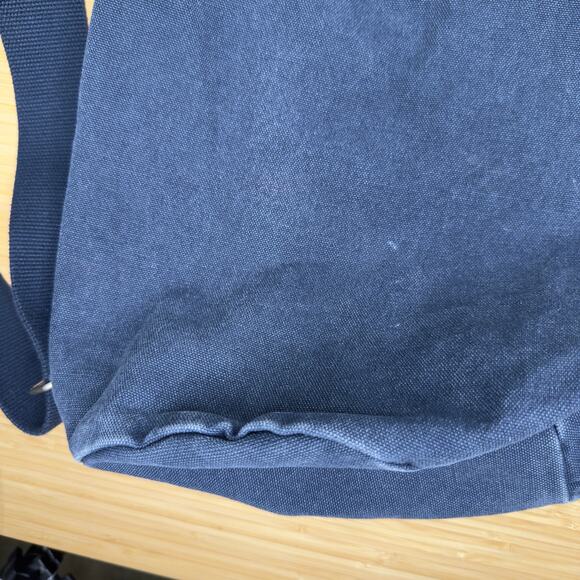 Vintage‎ Nautica Jeans Canvas Bag Blue Denim Big Logo Shoulder Strap Tote Cinch - Picture 6 of 6